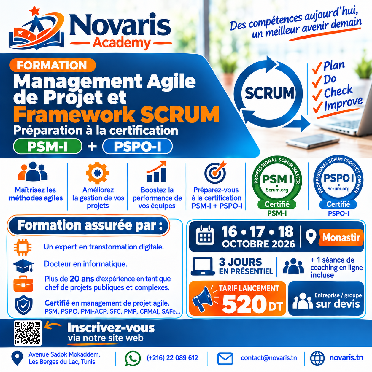 Management Agile de Projet & Framework SCRUM - Préparation aux certifications PSM-I & PSPO-I